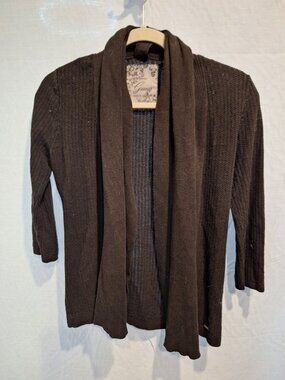 Guess Black Knit Cardigan Girls Small Black Soft
